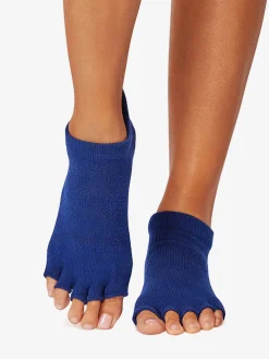 New YOGAMA02 ToeSox Half Toe Low Rise Grip Socks - Deep Navy