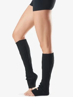 Best YOGAMA02 Toesox Knee High Leg Warmers - Black - One Size