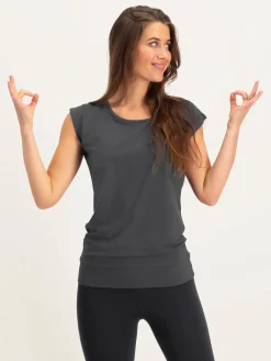 Hot URBANG01 Urban Goddess Asana Yoga Tee - Ash