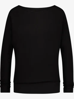 New URBANG01 Urban Goddess Budhi Long Sleeve Yoga Top - Onyx Black