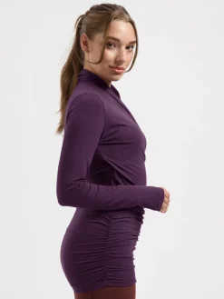New URBANG01 Urban Goddess Good Karma Long Sleeve Yoga Top - Bloom