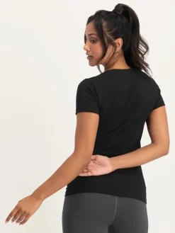 Online URBANG01 Urban Goddess Hamsa Core Yoga Tee - Onyx Black