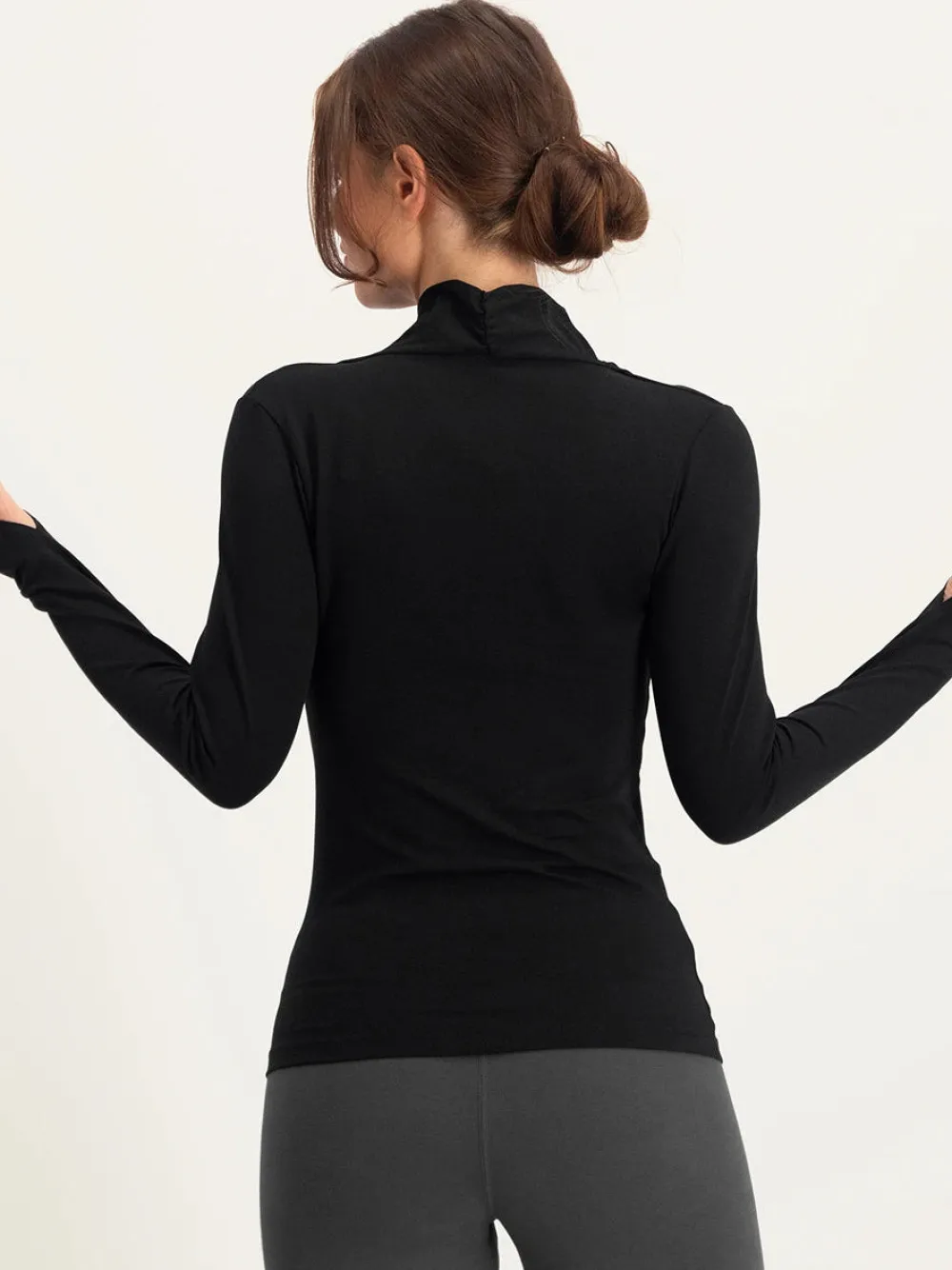 Outlet URBANG01 Urban Goddess Ishtar Long Sleeve Yoga Top - Onyx Black
