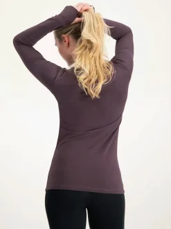 Best URBANG01 Urban Goddess Namaste Long Sleeve Yoga Top - Berry