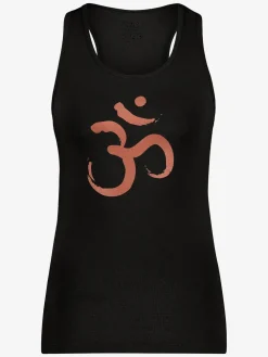 Discount URBANG01 Urban Goddess OM Core Yoga Tank - Onyx Black
