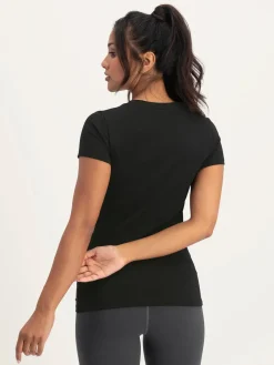 Best URBANG01 Urban Goddess OM Core Yoga Tee - Onyx Black