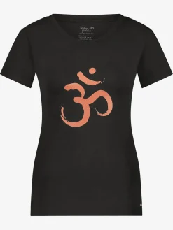 Best URBANG01 Urban Goddess OM Core Yoga Tee - Onyx Black