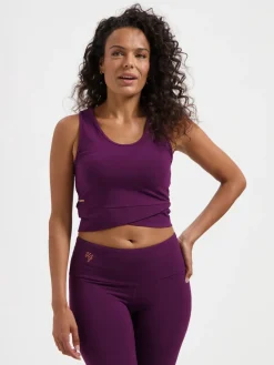 Online URBANG01 Urban Goddess Sati Crop Yoga Tank - Bloom