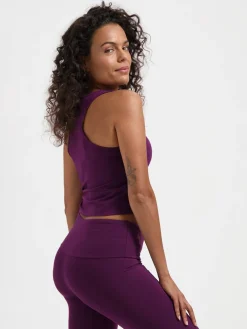 Online URBANG01 Urban Goddess Sati Crop Yoga Tank - Bloom