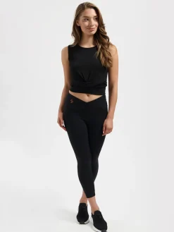 Online URBANG01 Urban Goddess Veyra Knot Yoga Tank - Onyx Black