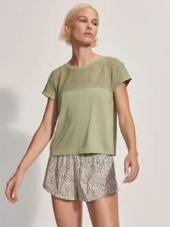 New VARLEY01 Varley Calloway Boxy Tee - Tea Green