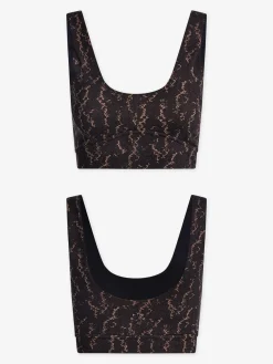 Discount VARLEY01 Varley Form Elsie Bra - Carob Fragment Snake