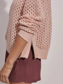 Outlet VARLEY01 Varley Hains Knit Crew - Rose Smoke