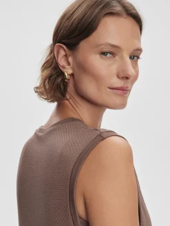 Hot VARLEY01 Varley Page Seamless Crop Tank - Deep Taupe