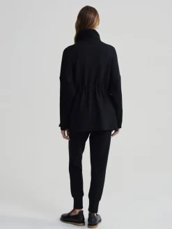 New VARLEY01 Varley Palen Longline Zip Through - Black