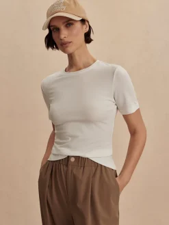 New VARLEY01 Varley Regina Fitted Tee - White