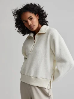 Outlet VARLEY01 Varley Roselle Half Zip Fleece - Egret