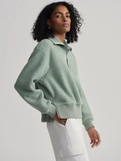 Hot VARLEY01 Varley Roselle Half Zip Fleece - Lily Pad