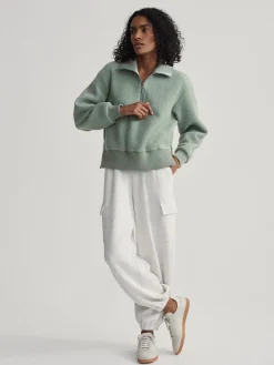 Hot VARLEY01 Varley Roselle Half Zip Fleece - Lily Pad