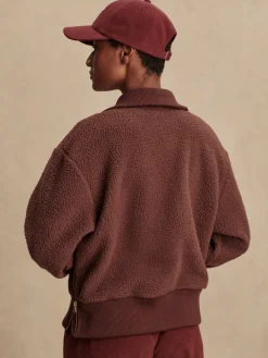Best VARLEY01 Varley Roselle Half Zip Fleece - Deep Mahogany