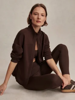 Hot VARLEY01 Varley Tayah Zip Through Sweat - Coffee Bean