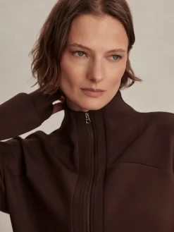 Hot VARLEY01 Varley Tayah Zip Through Sweat - Coffee Bean