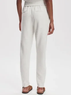 New VARLEY01 Varley The Slim Zip Hem Pant 29.5 - Ivory Marl