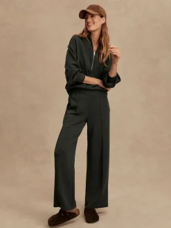 VARLEY01 Varley The Wide Leg Pant 30 - Olive Marl