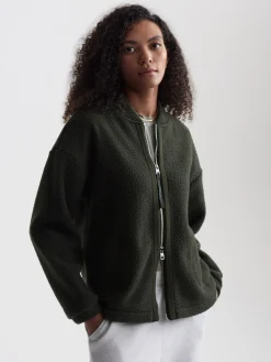 New VARLEY01 Varley Willmont Patch Pocket Fleece - Dark Resin Green