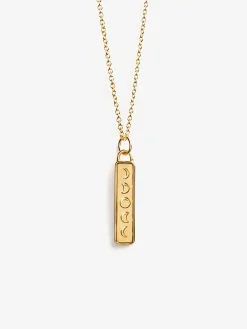 WANDER01 Wanderlust Life Gold Chain Pendant Necklace - Aqua