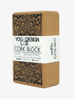 Outlet YDLAB01 Yoga Design Lab Cork Brick - Mandala Black