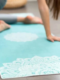 Clearance YDLAB01 Yoga Design Lab Yoga Mat Towel - Mandala Turquoise