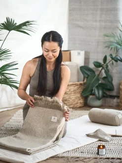 Clearance LOYALE01 Yogamatters Hemp & Organic Cotton Yoga Blanket - Natural