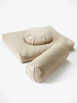 Discount LOYALE01 Yogamatters Hemp Buckwheat Zafu Meditation Cushion - Natural