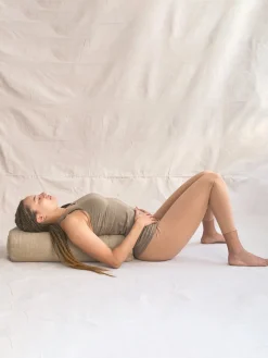New LOYALE01 Yogamatters Hemp Rectangular Buckwheat Bolster - Natural