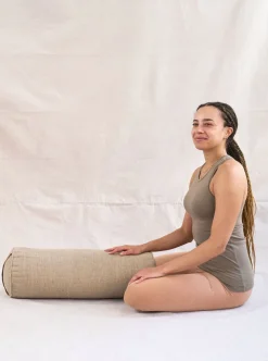 Clearance LOYALE01 Yogamatters Hemp Round Bolster