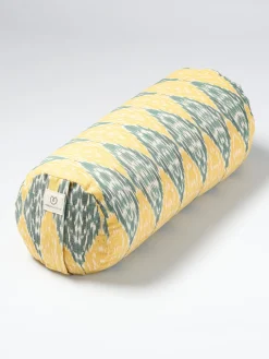 Online LOYALE01 Yogamatters Ikat Round Buckwheat Bolster – Yellow