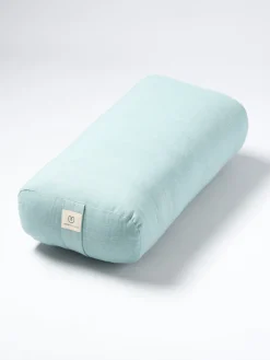 Hot LOYALE01 Yogamatters Organic Cotton Chambray Rectangular Bolster - Eucalyptus