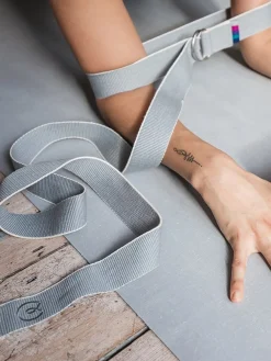 Clearance LOYALE01 Yogamatters Organic Cotton Chambray D-ring Yoga Belt