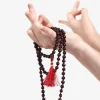 New LOYALE01 Yogamatters Rosewood Mala Beads Necklace