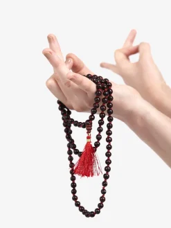 New LOYALE01 Yogamatters Rosewood Mala Beads Necklace
