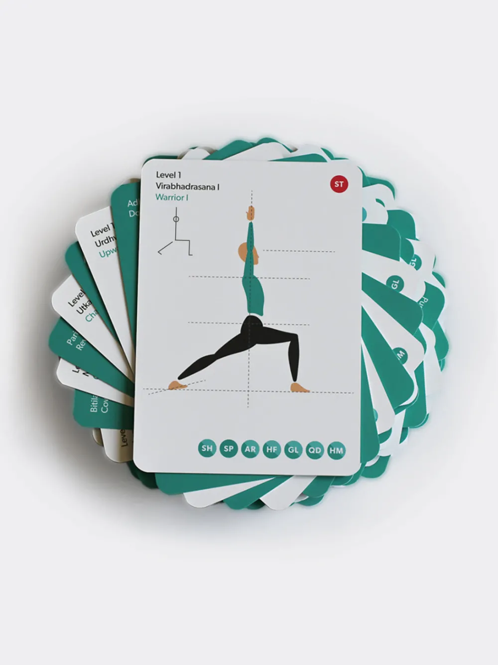 New YOGARU01 Yogaru 108 Asana Yoga Sequencing Cards